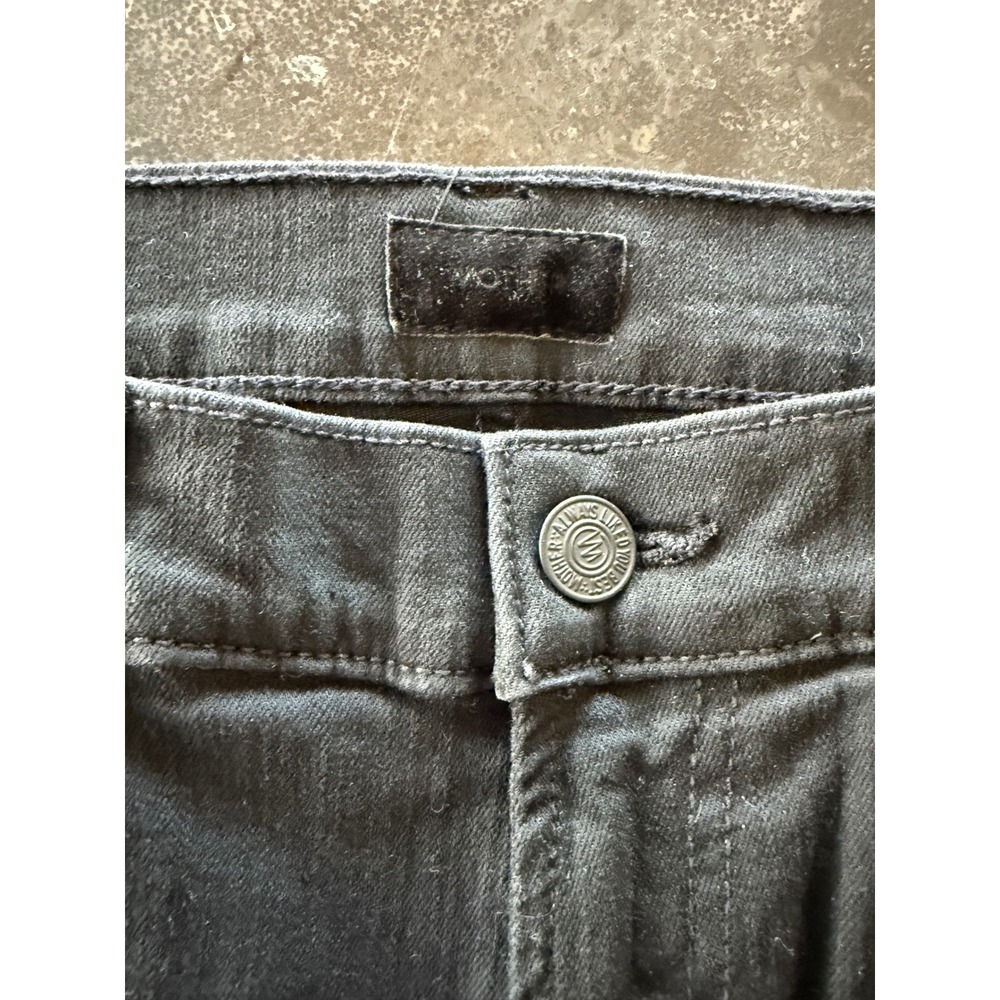 MOTHER The Hustler Ankle Fray Jeans Not Guilty Black Wash Size 32 New with Tag! - Picture 5 of 15